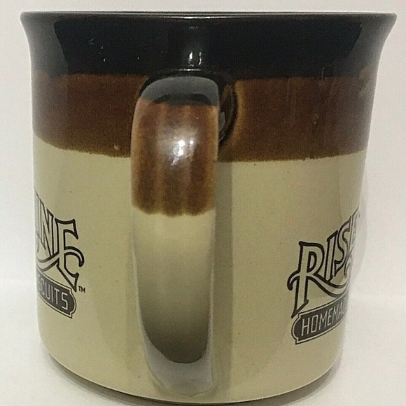 Vintage Hardees Coffee Mug 1986 Rise And Shine Homemade Biscuits Glazed Brown - Picture 5 of 14